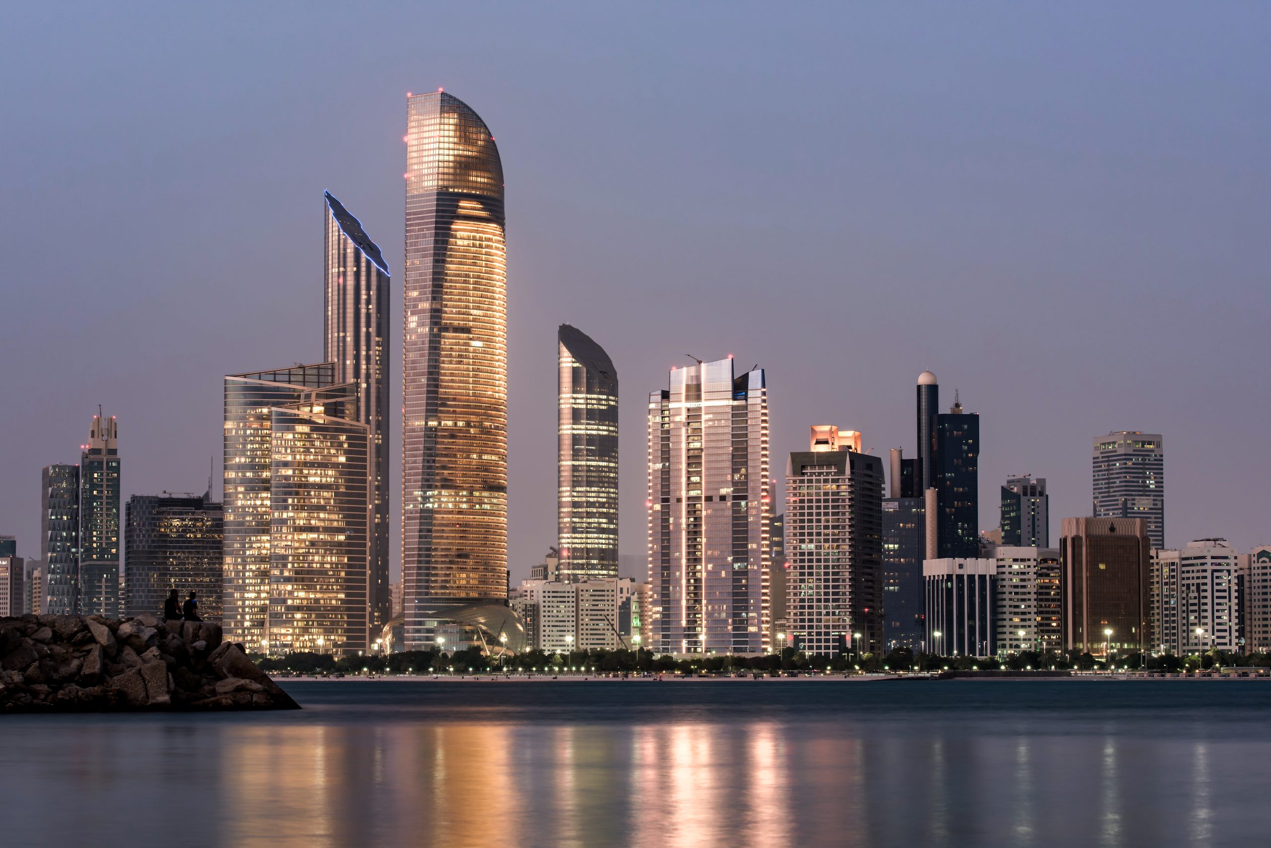 abu dhabi seascape with skyscrapers scaled