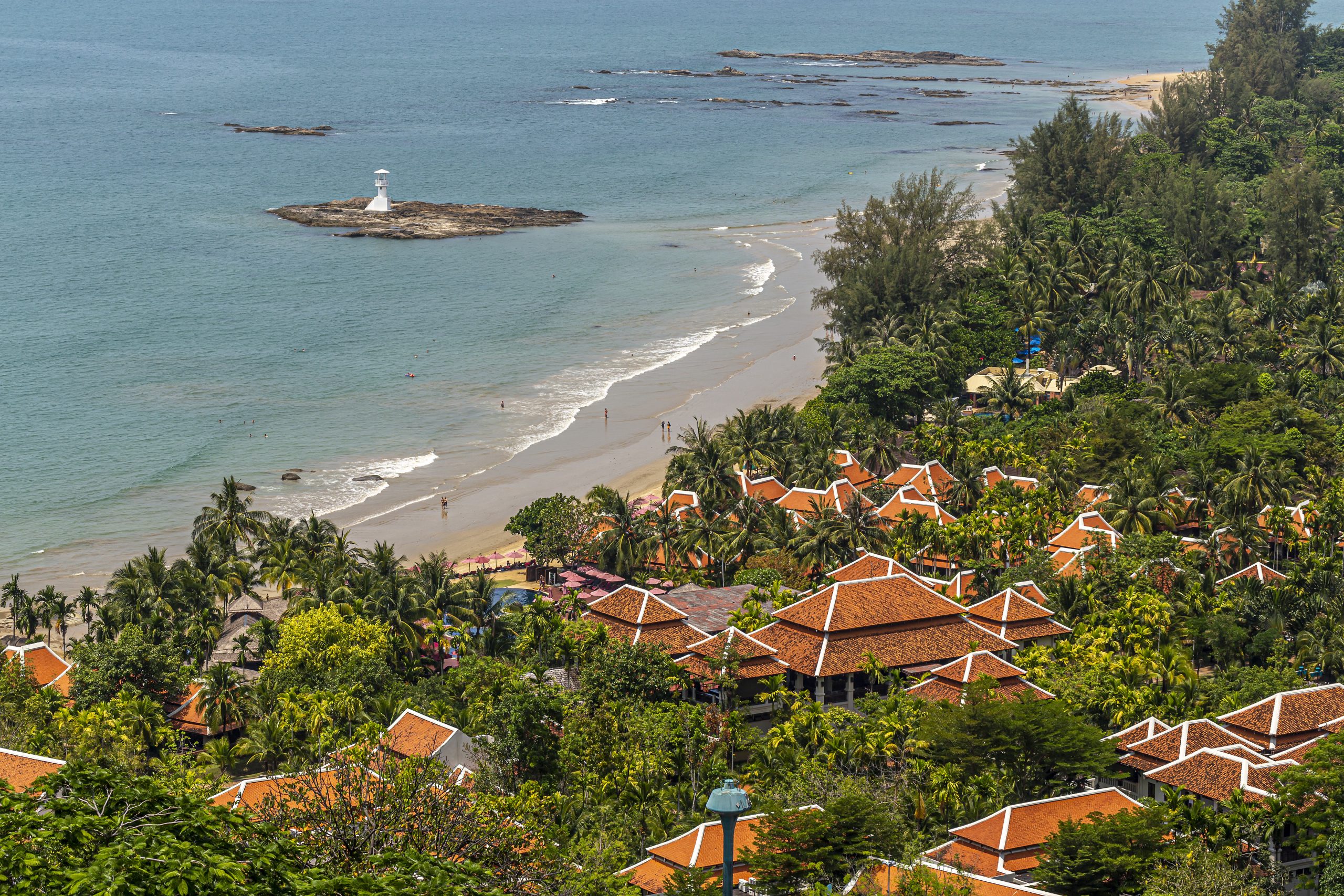 aerial view houses near beach scaled