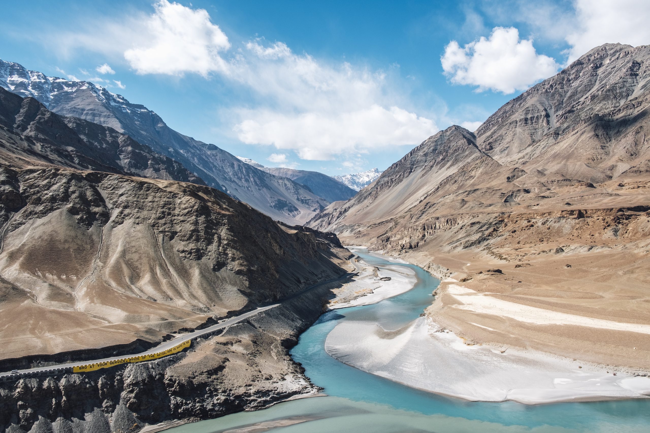 confluence indus zanskar rivers leh ladakh india scaled