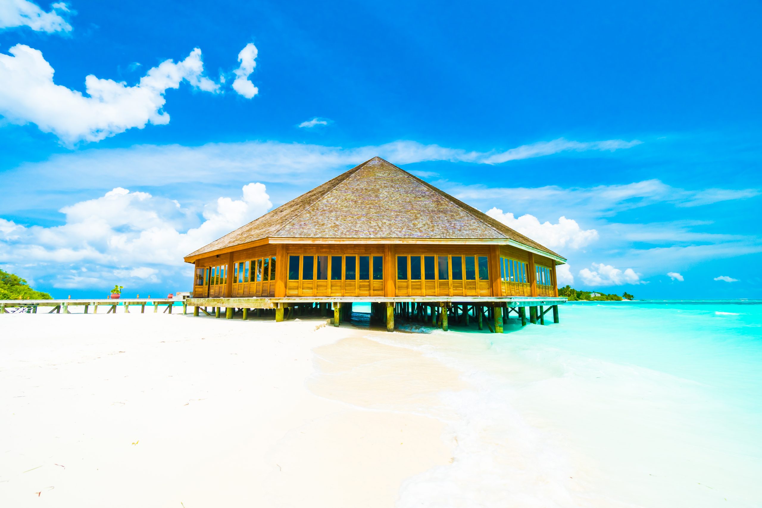 resort sand beautiful lagoon exotic scaled